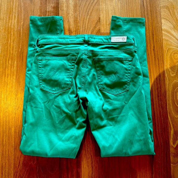 AG Adriano Goldschmied The Stilt Cigarette Leg Green Jeans Women's Size 26R - Picture 3 of 8